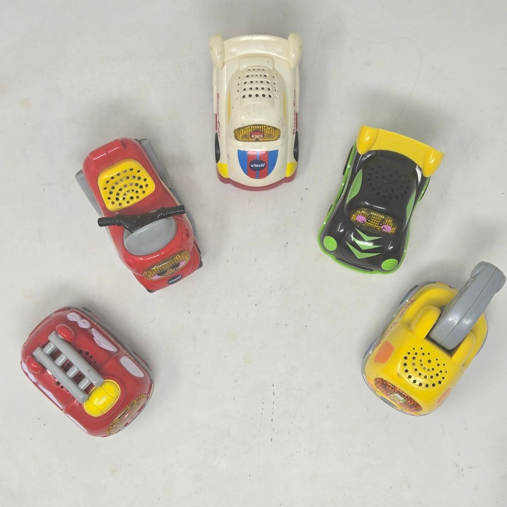 VTech Go! Go! Smart Wheels Toy Vehicle Lot of 5 Fire Truck Race Car Motorcycle